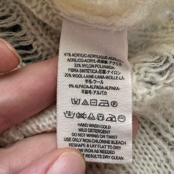 Free People Complex Cable Distressed Cowl
Neck Sweater Size Small - Picture 12 of 13